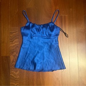 Satin blue vintage top